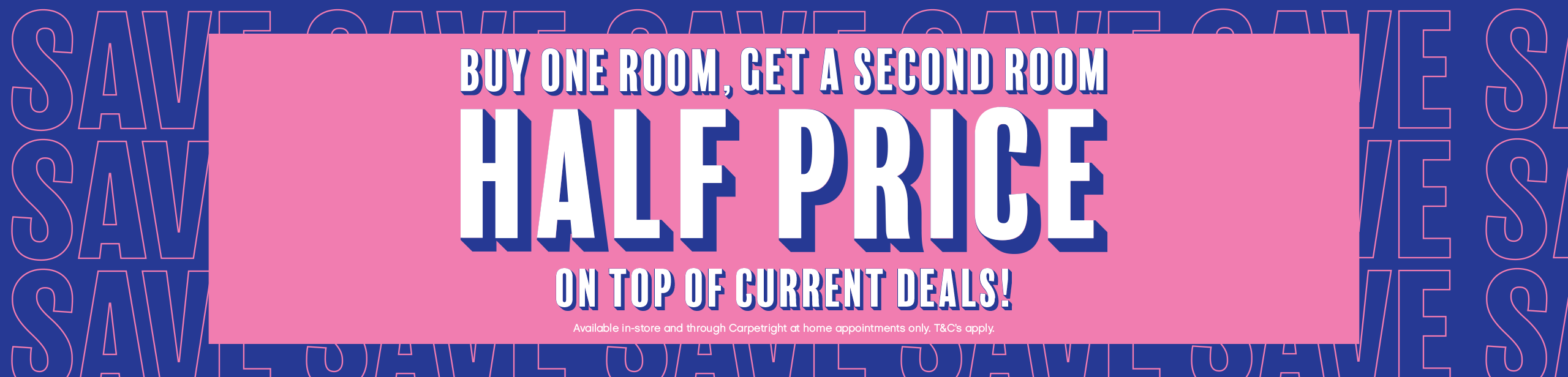 Buy one room, get a second room half price